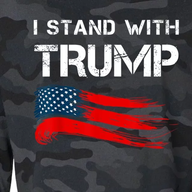 I Stand With Trump Pro Trump Supporter Free Trump Cropped Pullover Crew