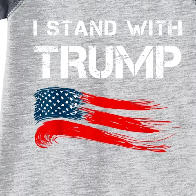 I Stand With Trump Pro Trump Supporter Free Trump Infant Baby Jersey Bodysuit