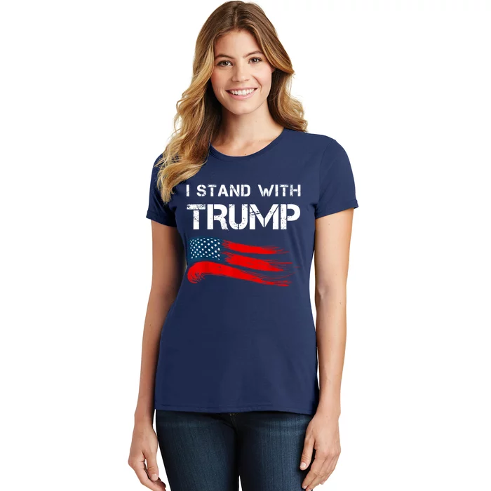 I Stand With Trump Pro Trump Supporter Free Trump Women's T-Shirt