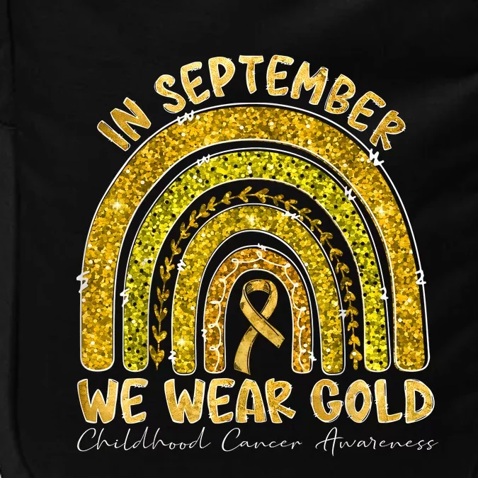 In September We Wear Gold Childhood Cancer Awareness Impact Tech Backpack