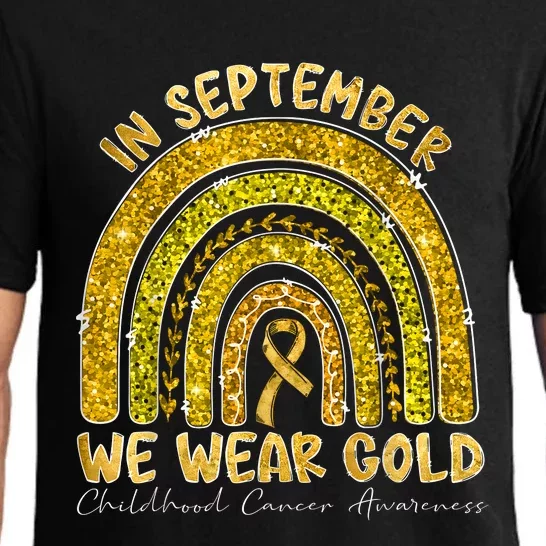 In September We Wear Gold Childhood Cancer Awareness Pajama Set