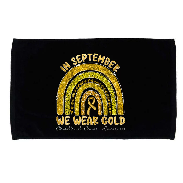 In September We Wear Gold Childhood Cancer Awareness Microfiber Hand Towel