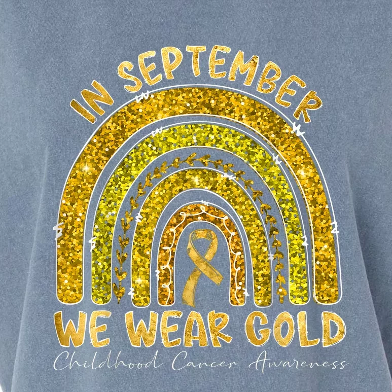 In September We Wear Gold Childhood Cancer Awareness Garment-Dyed Women's Muscle Tee