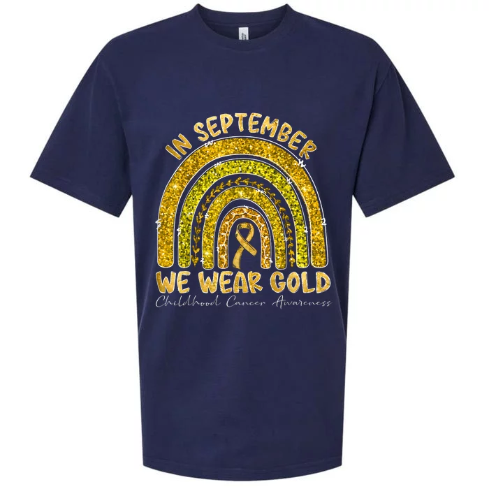 In September We Wear Gold Childhood Cancer Awareness Sueded Cloud Jersey T-Shirt