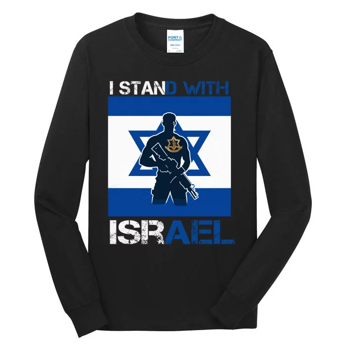 I Stand With Israel Support Israel Love Israeli IDF Tall Long Sleeve T-Shirt