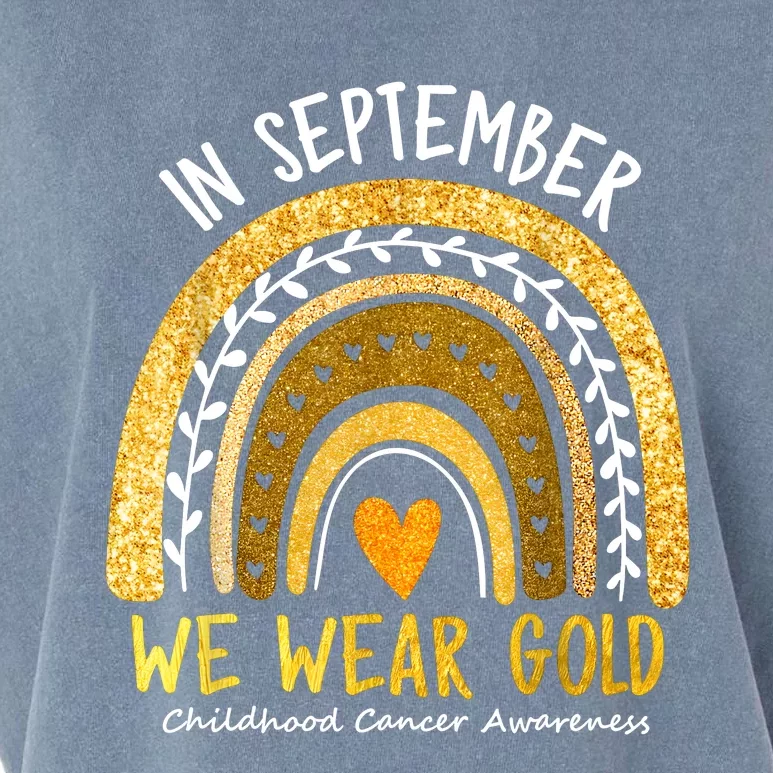 In September We Wear Gold Childhood Cancer Awareness Garment-Dyed Women's Muscle Tee