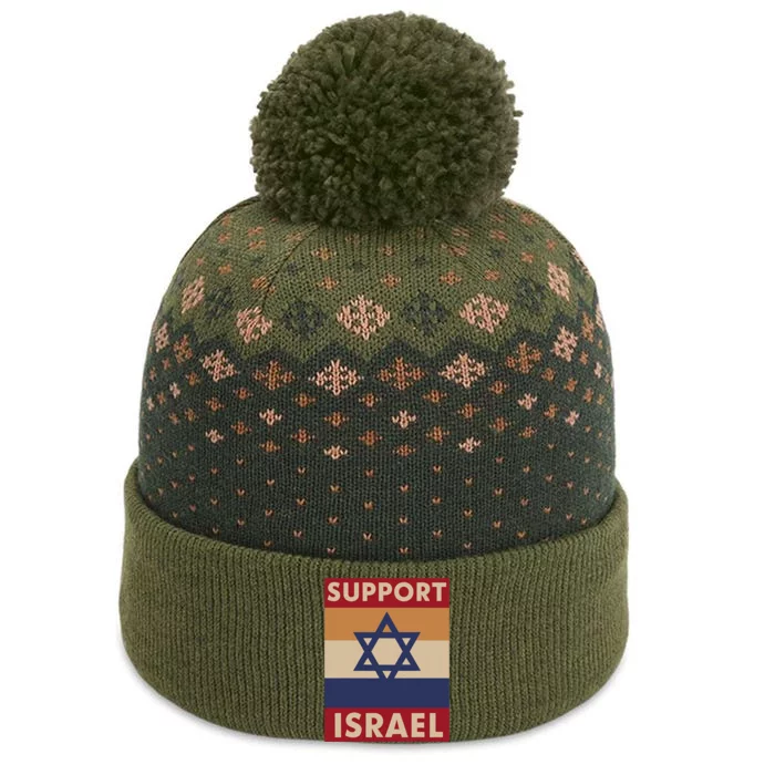 I Stand With Israel Support Israel Strong Israel War The Baniff Cuffed Pom Beanie