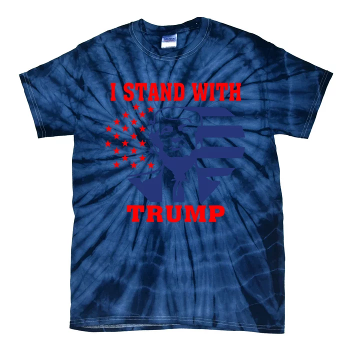 I Stand With Trump Pro Trump Supporter Free Trump Tie-Dye T-Shirt