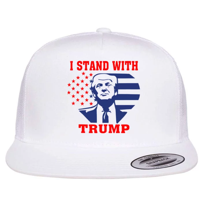 I Stand With Trump Pro Trump Supporter Free Trump Flat Bill Trucker Hat