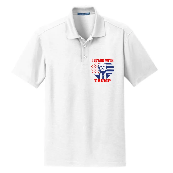 I Stand With Trump Pro Trump Supporter Free Trump Dry Zone Grid Performance Polo