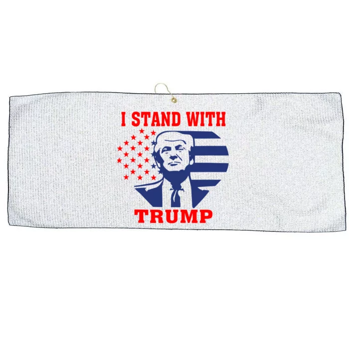 I Stand With Trump Pro Trump Supporter Free Trump Large Microfiber Waffle Golf Towel