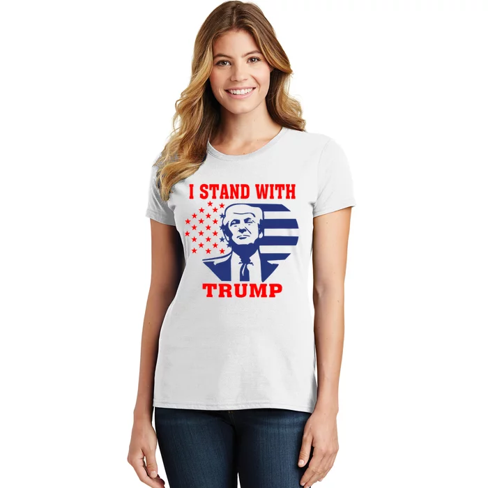 I Stand With Trump Pro Trump Supporter Free Trump Women's T-Shirt