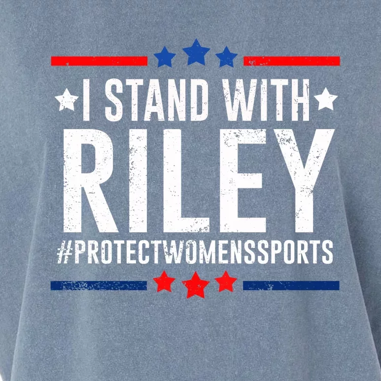 I Stand With Riley Gaines #ProtectWomensSports Garment-Dyed Women's Muscle Tee