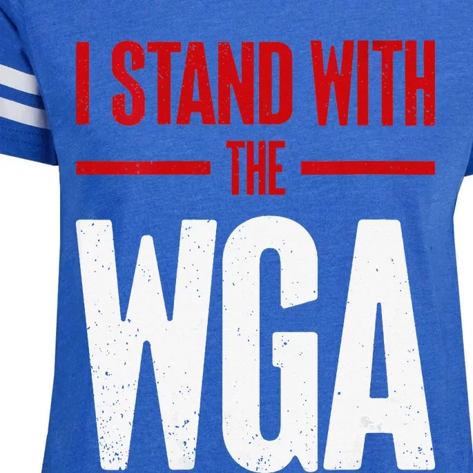 I Stand With The Writers Guild Of America On Strike WGA Enza Ladies Jersey Football T-Shirt