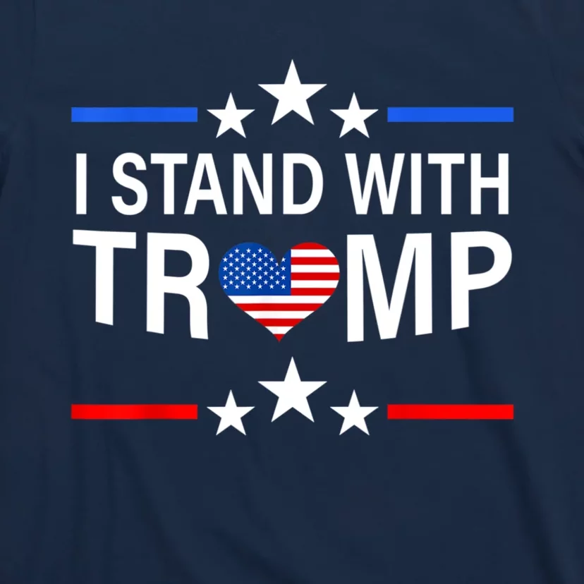 I Stand With Trump Pro Trump Supporter Free Trump T-Shirt