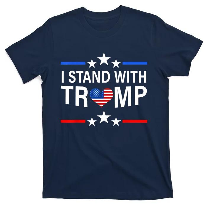 I Stand With Trump Pro Trump Supporter Free Trump T-Shirt