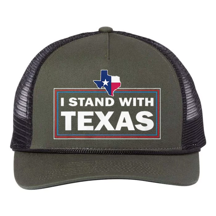 I Stand With Texas I Support Texas Retro Rope Trucker Hat Cap