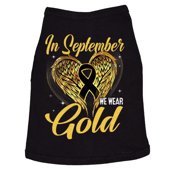 In September We Wear Gold Childhood Cancer Awareness Doggie Tank