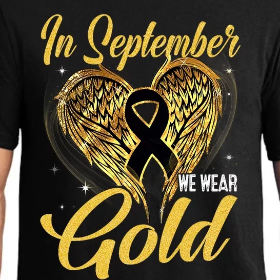 In September We Wear Gold Childhood Cancer Awareness Pajama Set