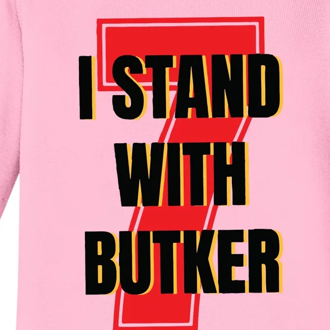 I Stand With Butker Harrison Butker Baby Long Sleeve Bodysuit