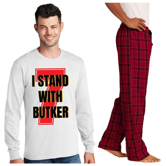 I Stand With Butker Harrison Butker Long Sleeve Pajama Set