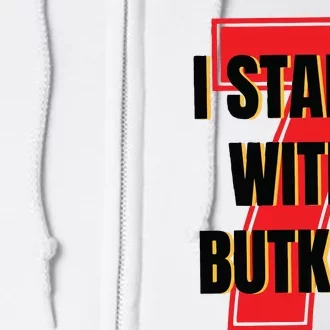 I Stand With Butker Harrison Butker Full Zip Hoodie