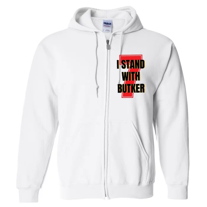 I Stand With Butker Harrison Butker Full Zip Hoodie