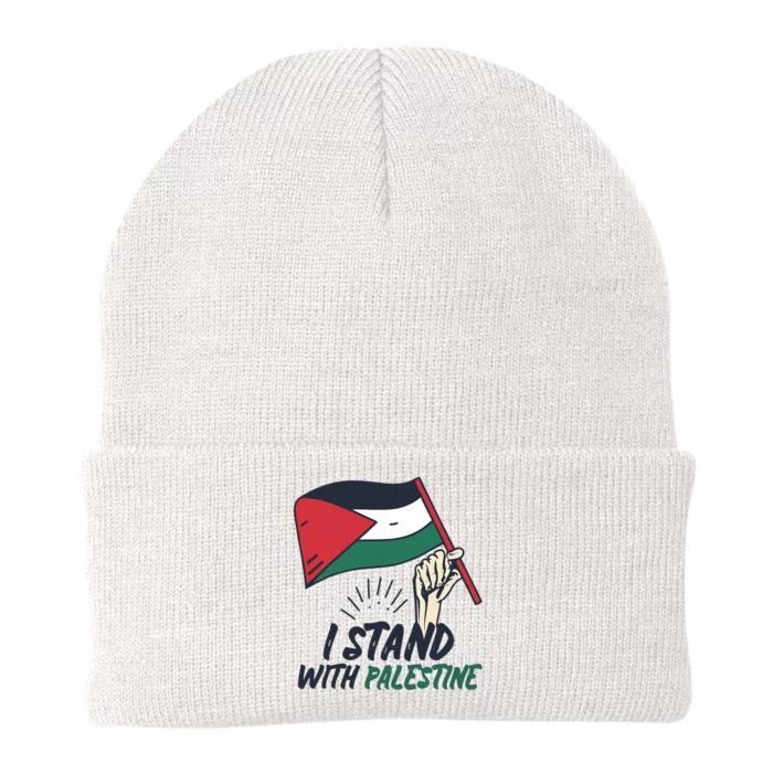 I Stand With Palestine For Their Freedom Free Palestine Knit Cap Winter Beanie