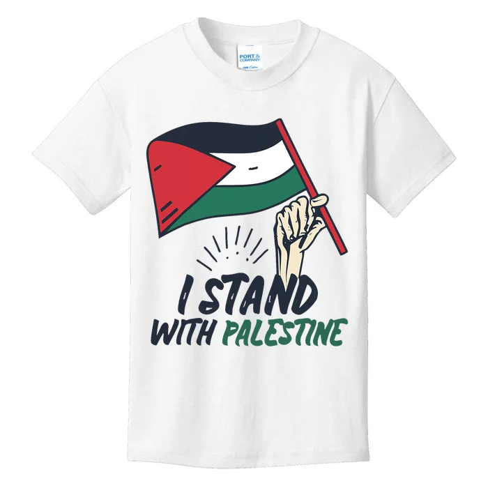 I Stand With Palestine For Their Freedom Free Palestine Kids T-Shirt