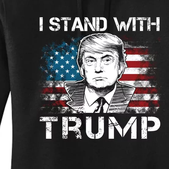 I Stand With Trump Pro Trump Supporter Free Trump Women's Pullover Hoodie