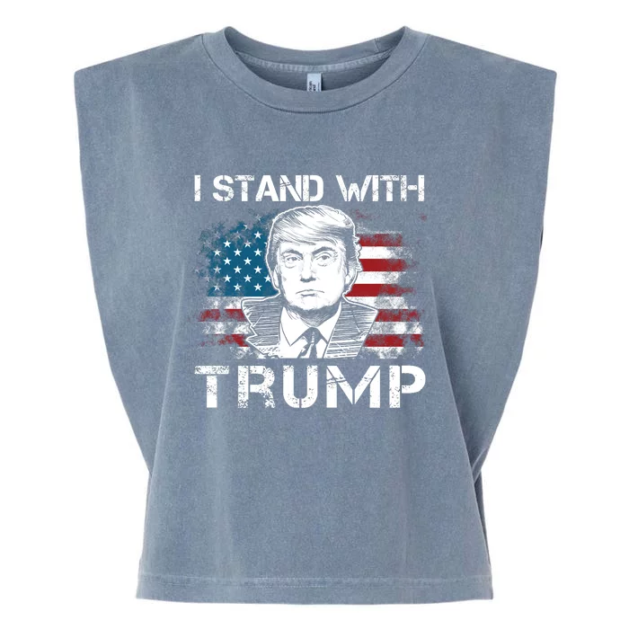 I Stand With Trump Pro Trump Supporter Free Trump Garment-Dyed Women's Muscle Tee