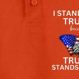 I Stand With Trump Dry Zone Grid Performance Polo