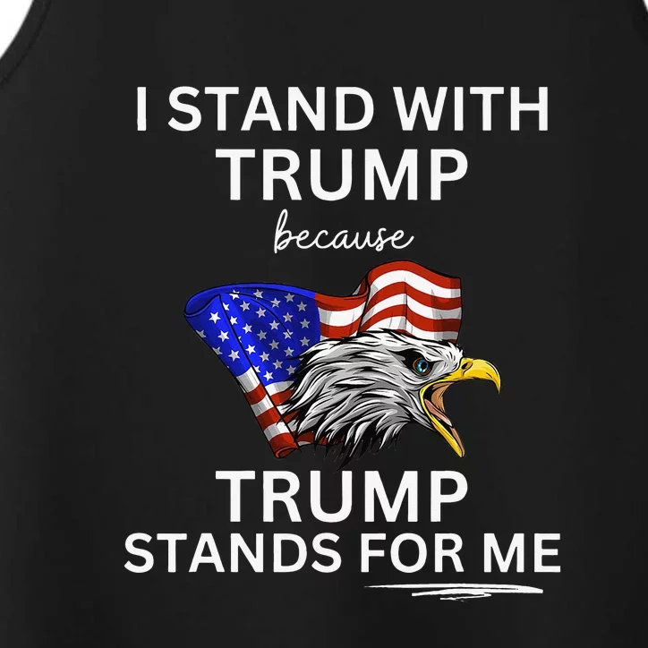 I Stand With Trump Performance Tank