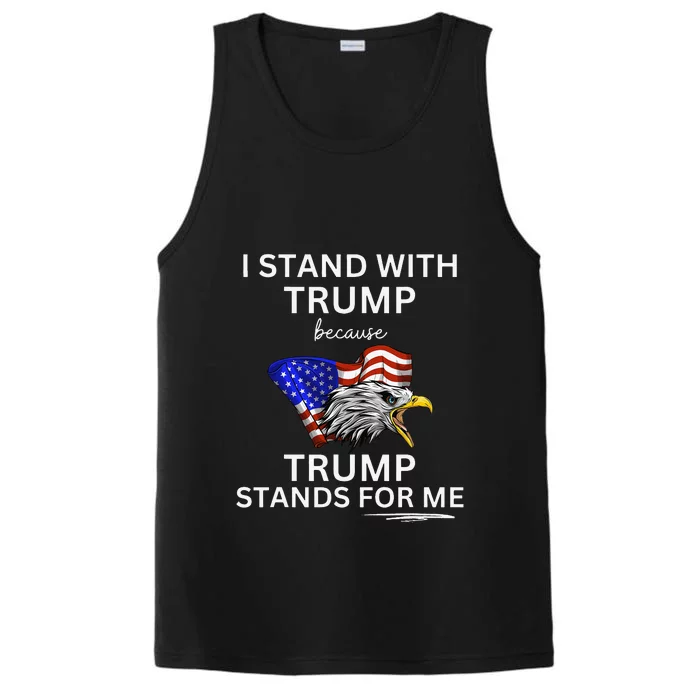 I Stand With Trump Performance Tank