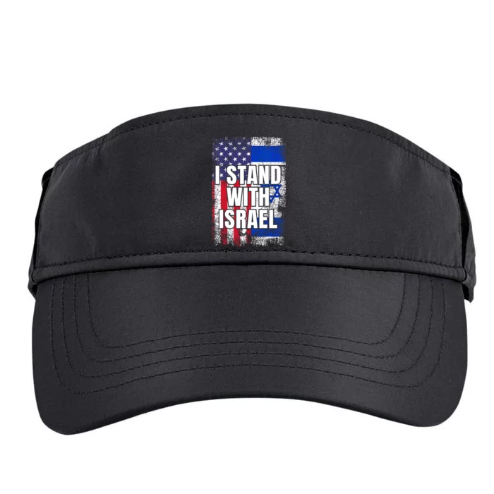 I Stand With Israel USA Israeli Flag Adult Drive Performance Visor