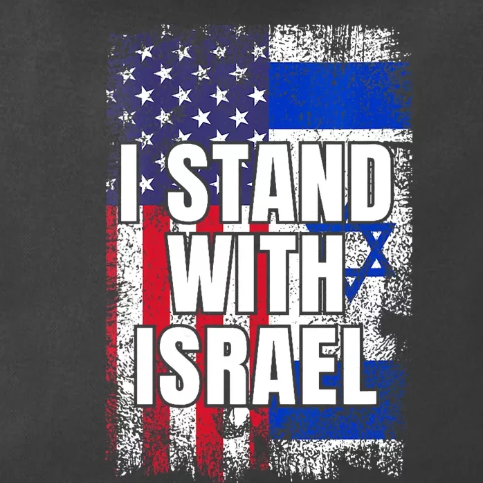 I Stand With Israel USA Israeli Flag Zip Tote Bag