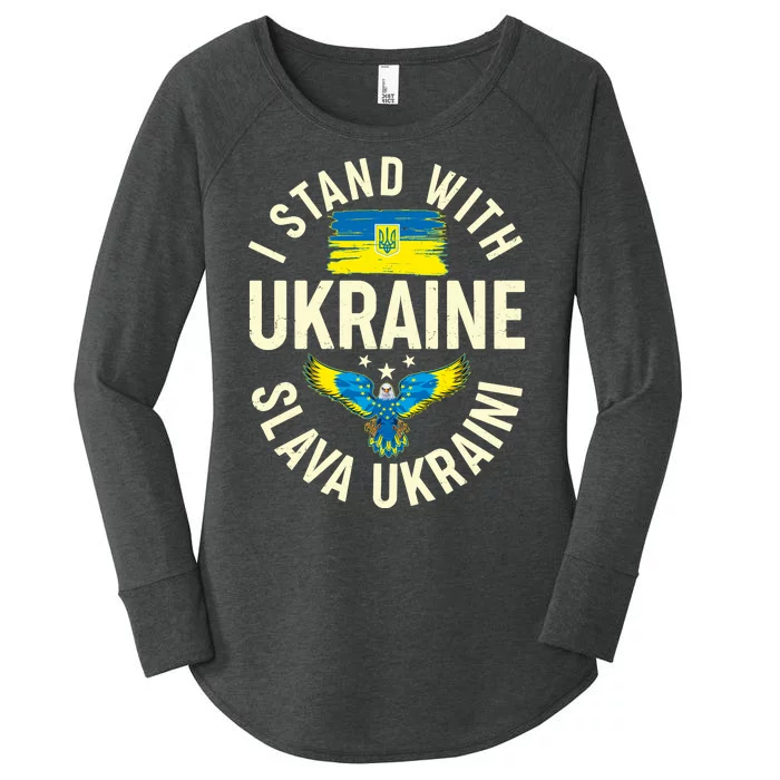 I Stand With Ukraine Slava Ukraini Women's Perfect Tri Tunic Long Sleeve Shirt