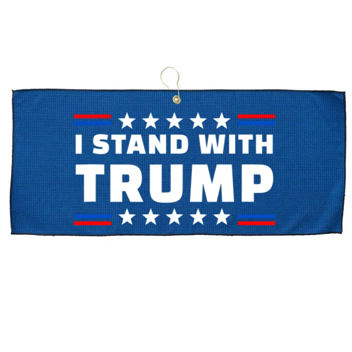 I Stand With Trump Pro Trump Supporter Free Trump Large Microfiber Waffle Golf Towel