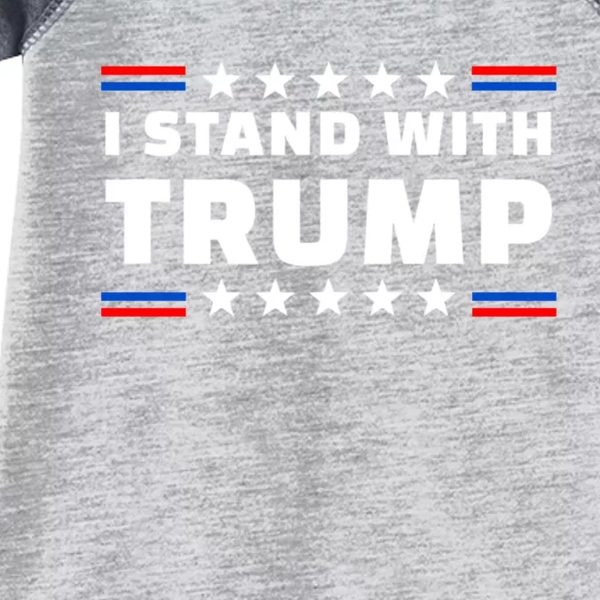 I Stand With Trump Pro Trump Supporter Free Trump Infant Baby Jersey Bodysuit