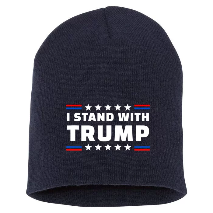 I Stand With Trump Pro Trump Supporter Free Trump Short Acrylic Beanie