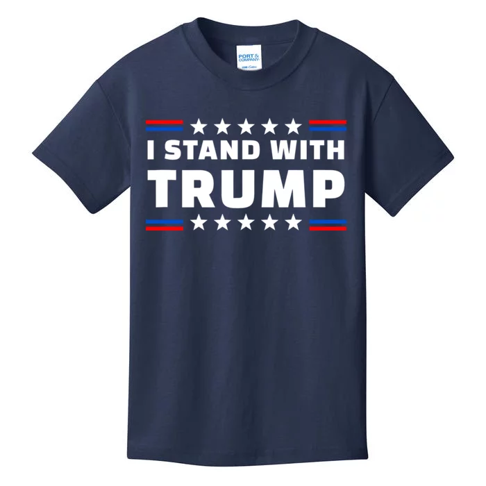 I Stand With Trump Pro Trump Supporter Free Trump Kids T-Shirt