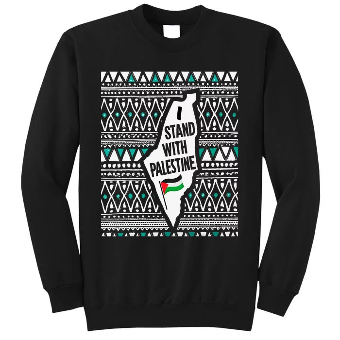 I Stand With Palestine Quote A Free Palestine Design Sweatshirt