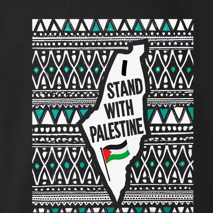 I Stand With Palestine Quote A Free Palestine Design Toddler Hoodie