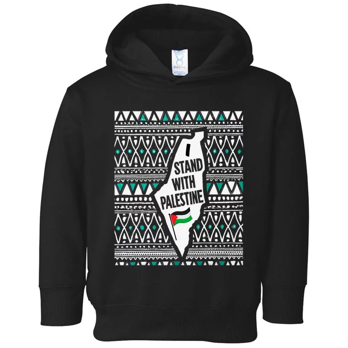 I Stand With Palestine Quote A Free Palestine Design Toddler Hoodie