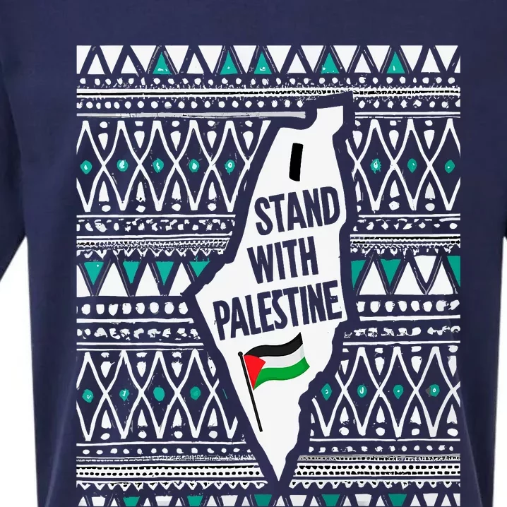 I Stand With Palestine Quote A Free Palestine Design Sueded Cloud Jersey T-Shirt