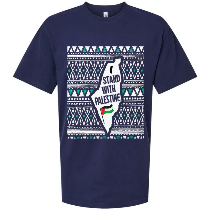 I Stand With Palestine Quote A Free Palestine Design Sueded Cloud Jersey T-Shirt