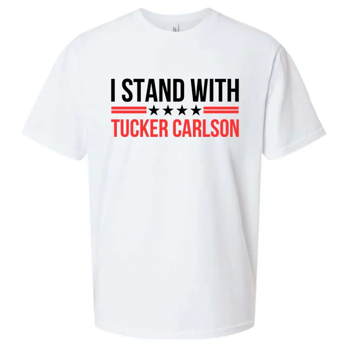 I Stand With Tucker Carlson Sueded Cloud Jersey T-Shirt