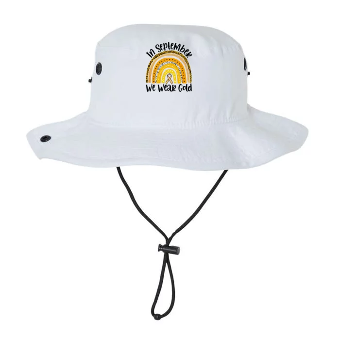 In September We Wear Gold Rainbow Hood Cancer Awareness Gift Legacy Cool Fit Booney Bucket Hat