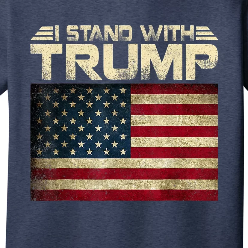 I Stand With Trump American Flag Trump Indicted T-Shirt