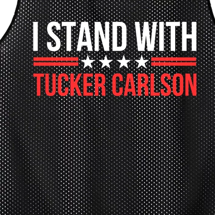 I Stand With Tucker Carlson Mesh Reversible Basketball Jersey Tank